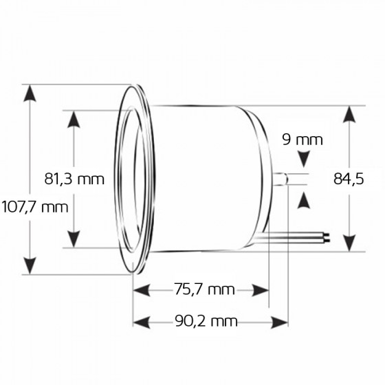 Bekerhouder met LED verlichting 80 mm