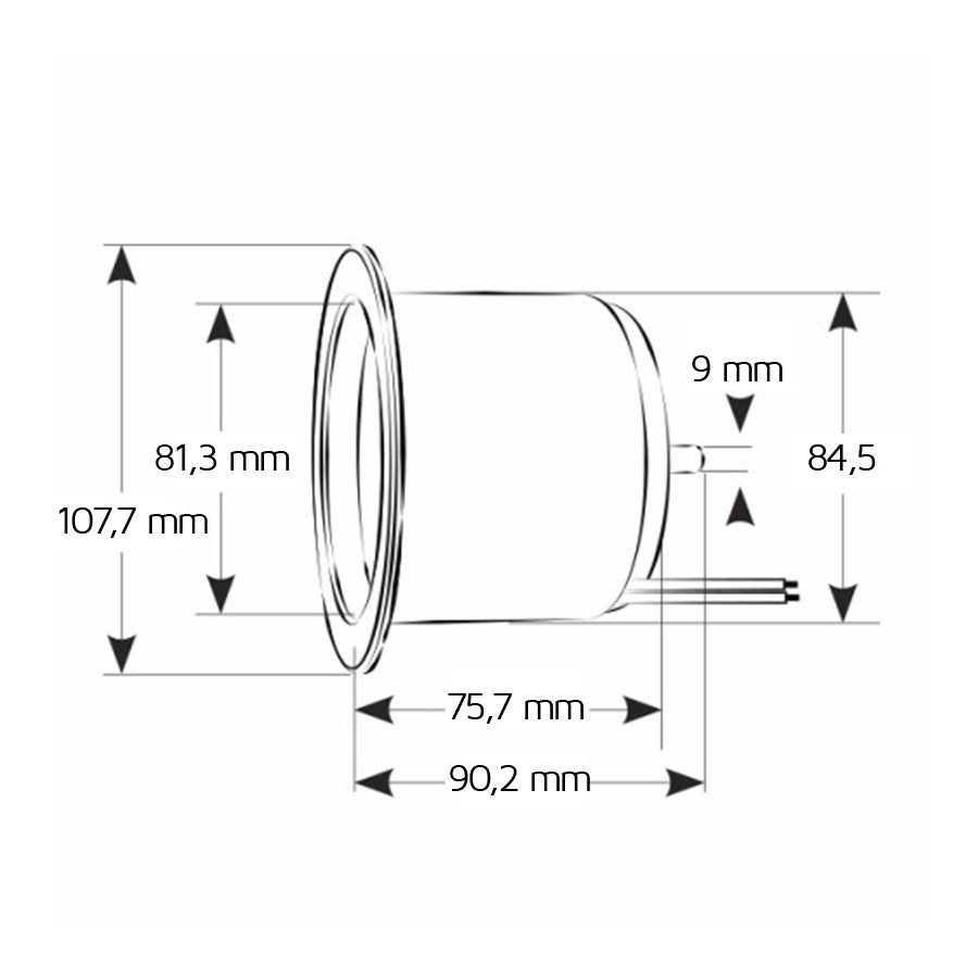 Bekerhouder met LED verlichting 80 mm