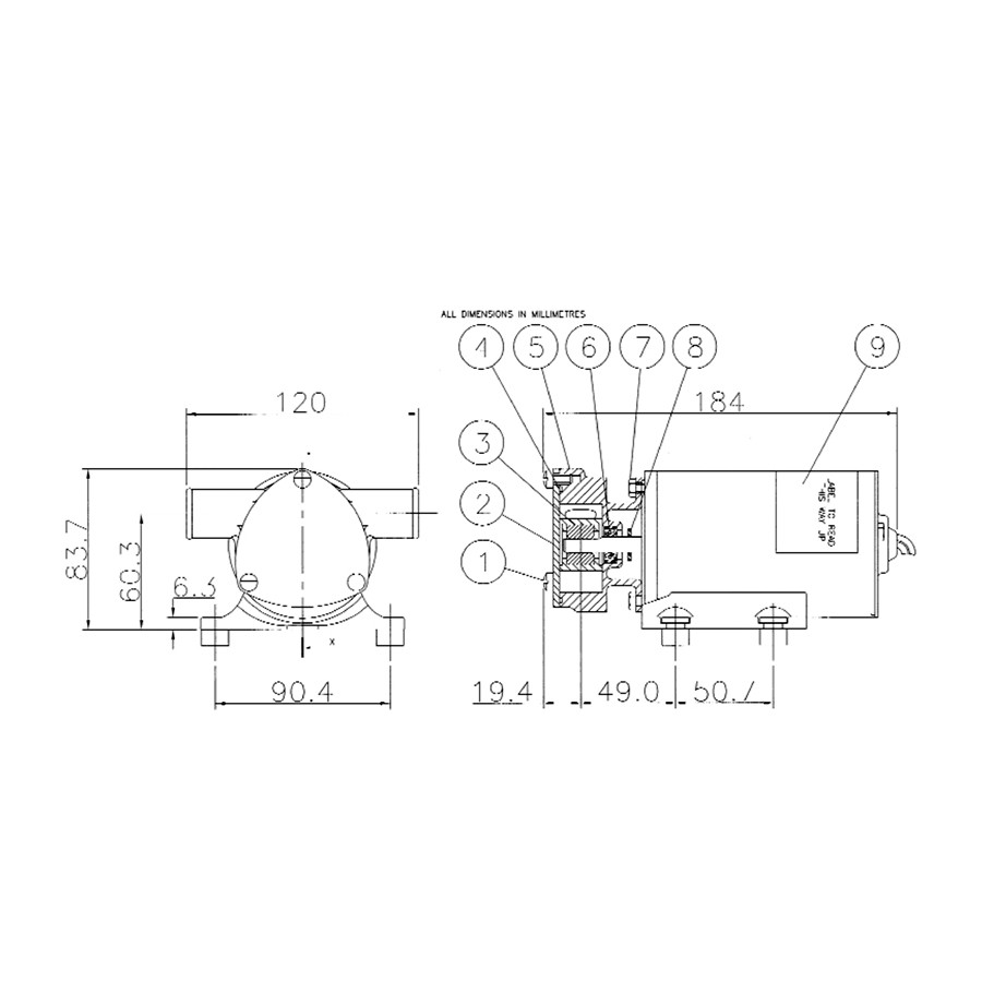 Jabsco Dekwas- Lenspomp 23680-4003