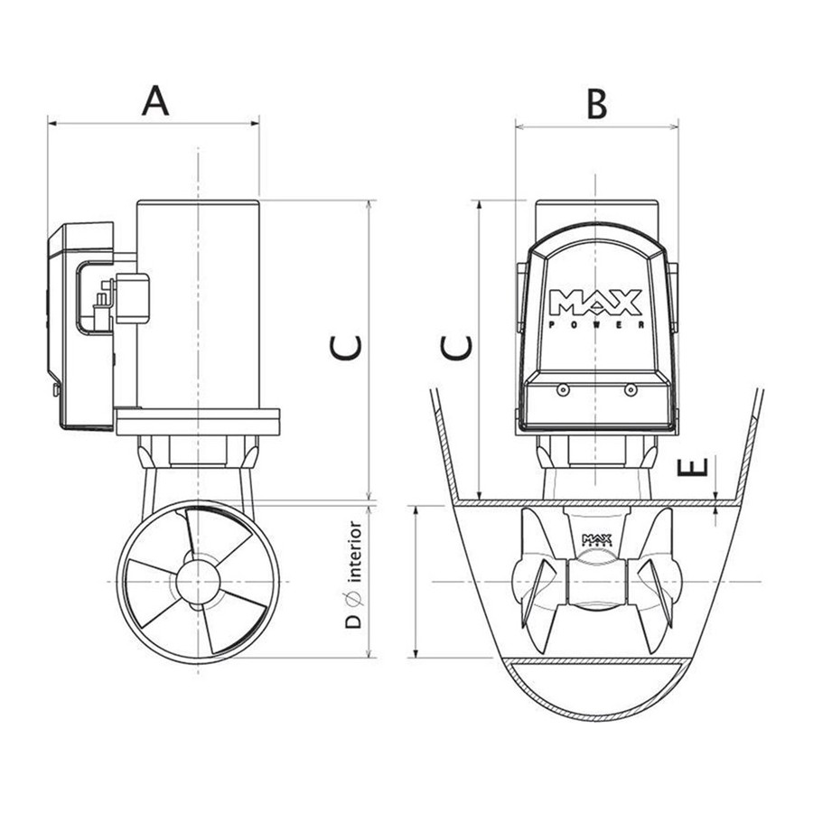 Max Power CT35 12V Tunnel Boegschroef