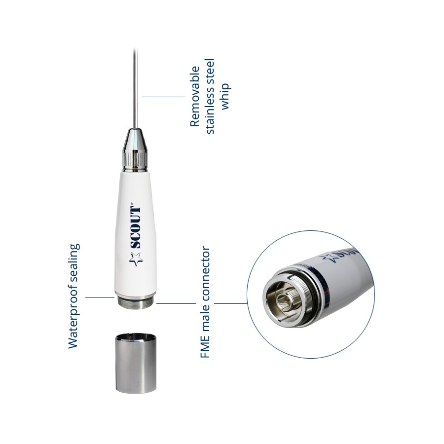 QUICK 3 rvs VHF 1,1mtr 3dB QuickFit