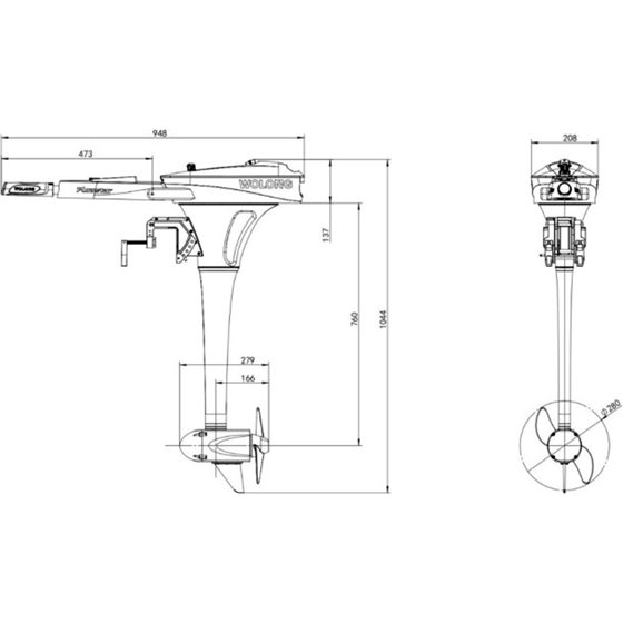 Wolong Flowstar 1.5kW Elektrische Buitenboordmotor