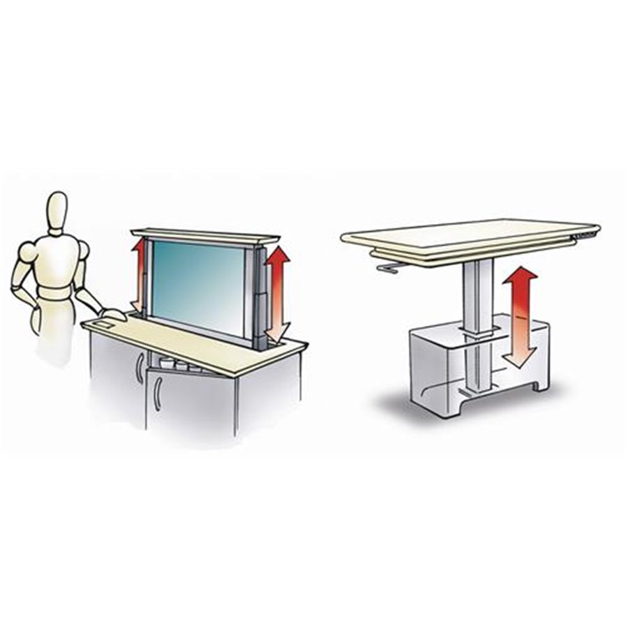 Liftkolom Deskline DL12 3-Delig