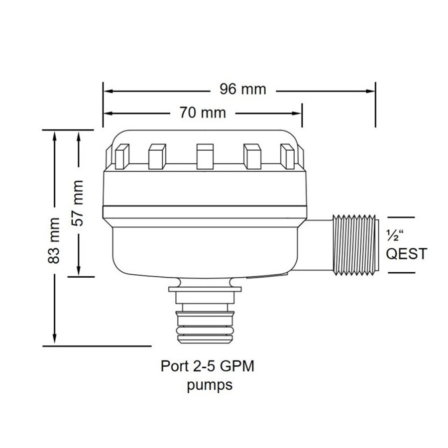 Pumpgard Drinkwaterfilter 40 Mesh 46400-0014 Haaks 