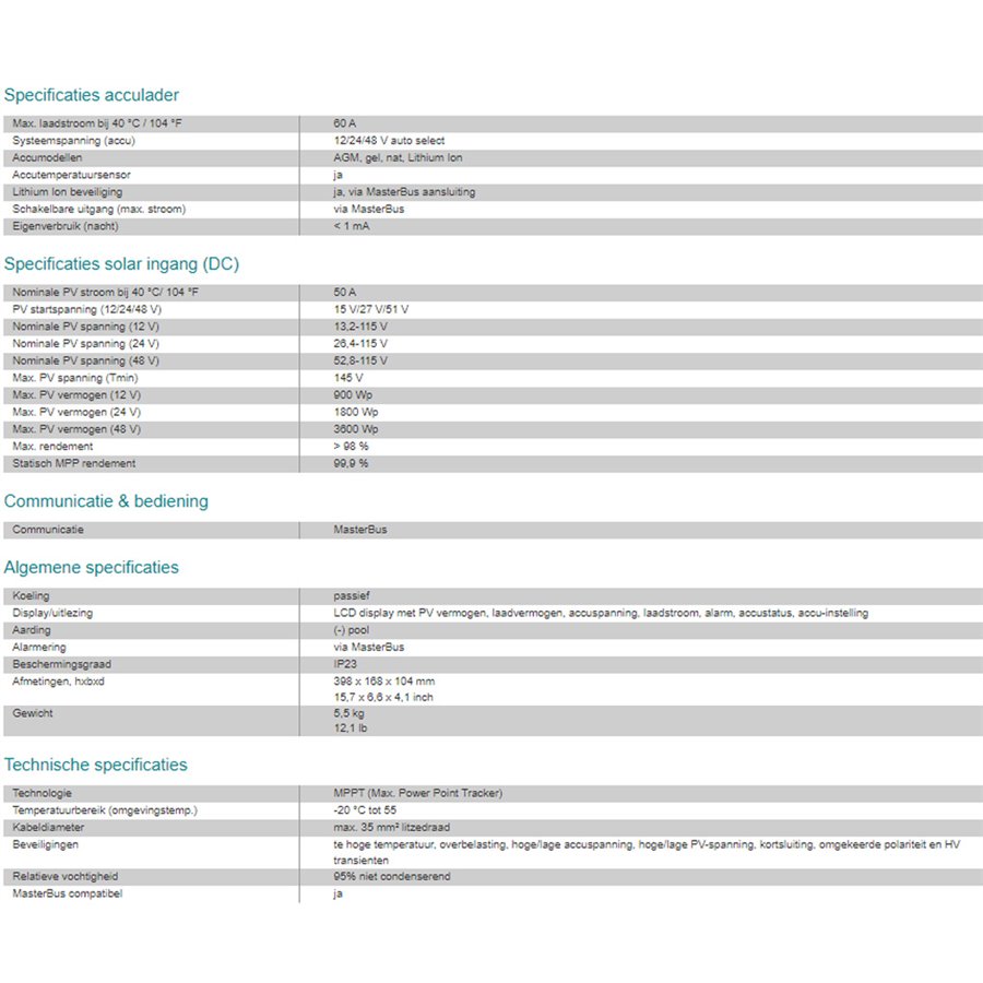 SCM60 MPPT-MB