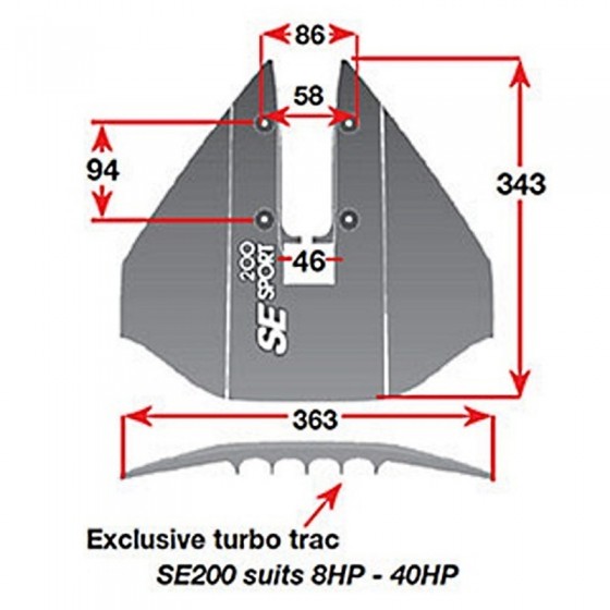 SE Sport 200 Hydrofoil Stabilisator